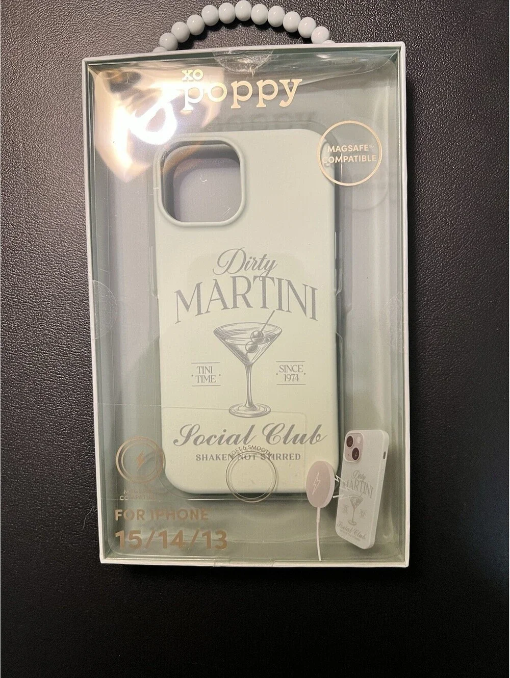 NEW Dirty Martini Social Club iPhone Case Sage Green (Fits iPhone 15/14/13)